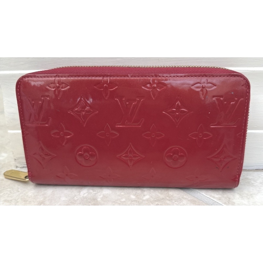 Louis Vuitton Zippy Wallet Monogram Vernis Pomme d'Amour Red SP1100